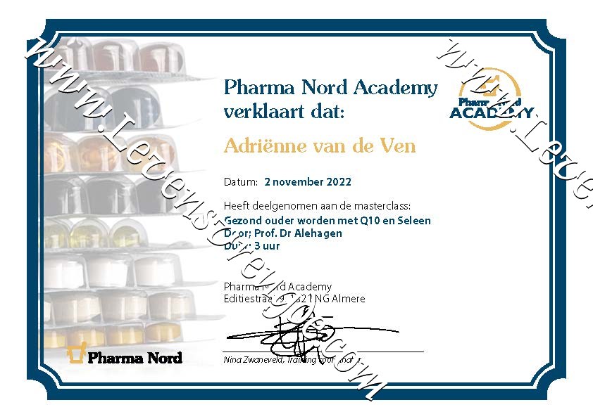 Gezond ouder worden met Q10 en Seleen